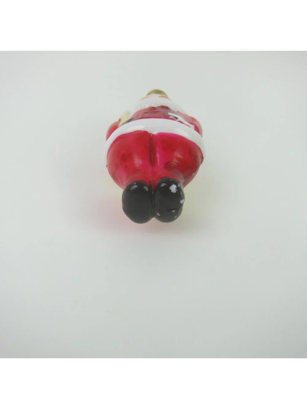 Vintage Santa Claus Christmas Milk Glass Light Bulb Figural Toy Sack Japan WORKS